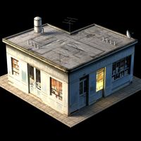 Small Shop Building 3D Model