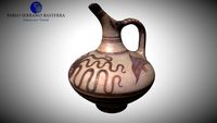 Minoan clay jug ("marine" style) low-poly