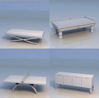 Pingpong billiards table 3D Model