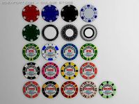 Gambling chips 3D Model
