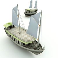 Elven House Ship for Poser