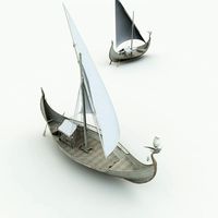 Elven Small Sail Boat for Blender