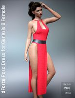 dForce Rosa Dress for Genesis 8 Female