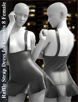 dForce Ruffle Strap Dress for Genesis 8 Female