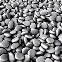 Gray pebble smooth road