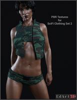 PBR Textures for SciFi Clothing Set 2 for G8F