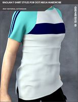 Raglan T-Shirt Styles Add On for OOT Mega Wardrobe for Genesis 8 Males