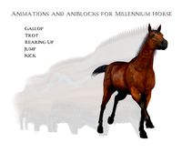 Animations for Millennium Horse - Poser and Daz Studio