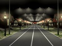 Street with houses 3D Model