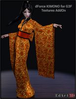 dForce Kimono for G3F Textures AddOn