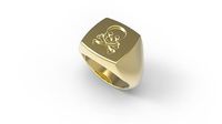 Signet ring whit skull engraving | 3D