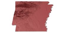 USA Arkansas Relief Map | 3D