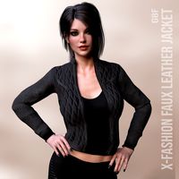 X-Fashion Faux Leather Jacket for Genesis 8 Females