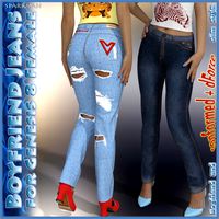 dForce Boyfriend Jeans for Genesis 8 Female