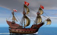 Galeon Dragon with sails