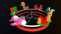 Asset - Cartoons - Toys -Ferris wheel - 3D Model - Rig