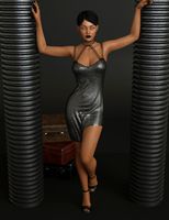 InStyle - JMR dForce Halterneck Bodycon Dress for G3F and G8F