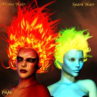 Prae-Fire Hair Double Pack V4/M4 Poser
