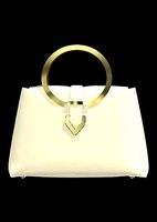 Beige and Gold Woman handbag