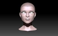 Female head nr 3 base mesh
