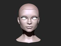 Female head nr 2 base mesh