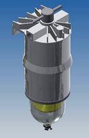 Filter separator for fuel