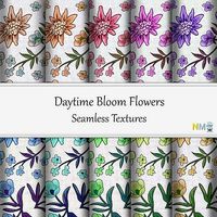 Daytime Bloom Flowers Fabrics Seamless Textures Se
