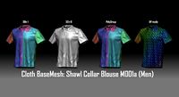 Men Shawl Collar Blouse M001a Marvelous and ZBrush
