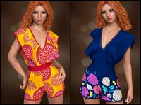 7th Ave: dForce - Butterfly Romper for G8F