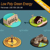 Low Poly Green Energy Isometric