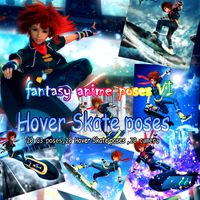 Fantasy Anime Poses VI _ hover skate_ for G3