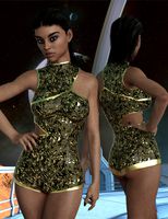 InStyle - X-Fashion Asymmetrical Bodysuit for Genesis 8 Females