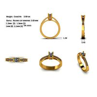 solitaire jewelry ring  | 3D