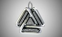 Valknut Triangle Necklace | 3D