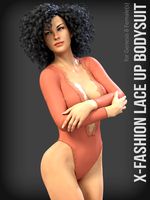 X-Fashion Lace Up Bodysuit for Genesis 8 Female