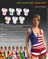 WM's Countries Flags Textures Pack 1 for i13 Summer Wear Set Outfit