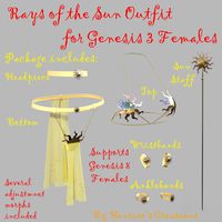 Rays of the Sun Outfit for Genesis 3 Female