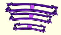 Pennant Banderin 5 7 9cm Cookie Cutter Set | 3D