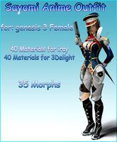 Sayomi Anime Outfit for G3F