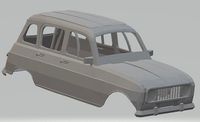 Renault 4L Printable Body Car | 3D