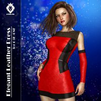 JMR Elegant Leather Dress for G3F and G8F