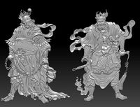 Menshen or Door Gods | 3D