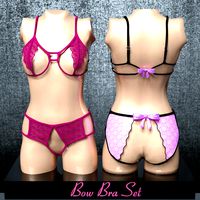 Classic Underwear Bow Bra Set for G3F