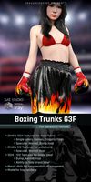 Boxing Trunks G3F for Genesis 3 Female