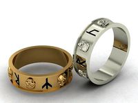 runic symbols and skulls | 3D