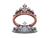 Princess Crown Ring Tiara ring 3dmodel  N10343 | 3D