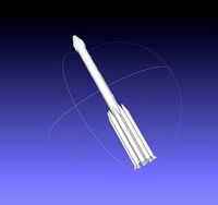 Delta II Heavy Rocket Printable Miniature | 3D