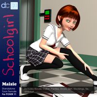 Maisie Schoolgirl Clothing and Hair