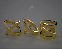XYZ letters ring set | 3D