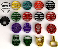 MOLDE CORTANTE PARA GALLETAS FONDANT AVENGERS 1 Y 2 | 3D